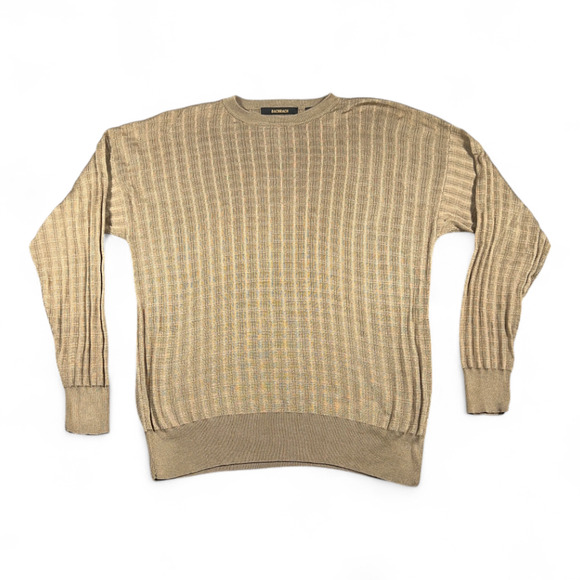 Bachrach Sweater Adult EXTRA LARGE Brown Geometric Textured Grid Relaxed - Picture 1 of 7